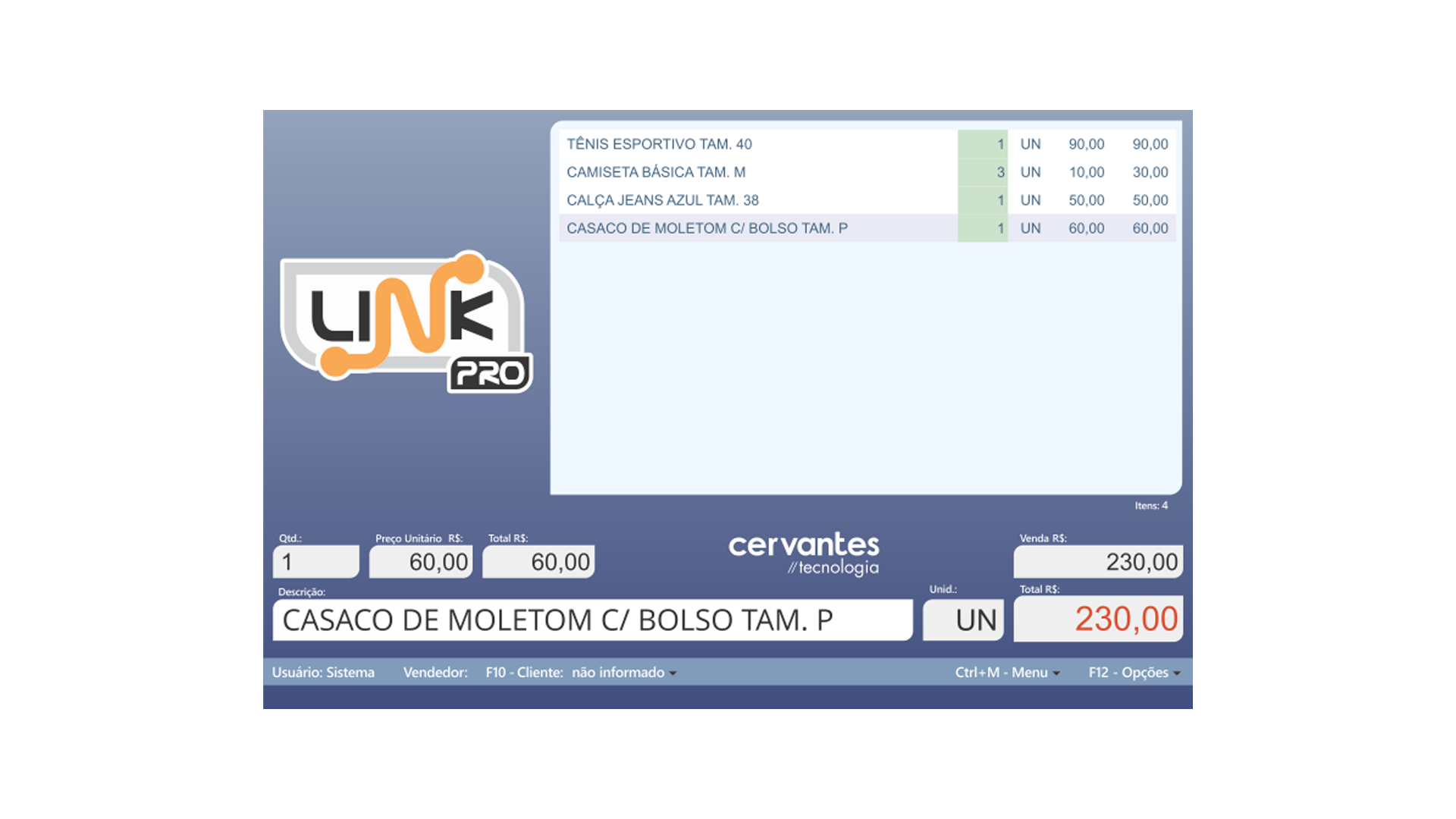 PDV do Sistema Link